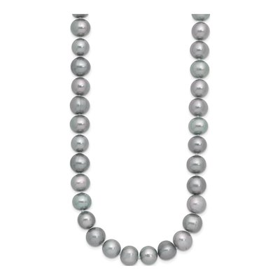 Sterling Silver Grey Freshwater Cultured Pearl Necklace – view 3