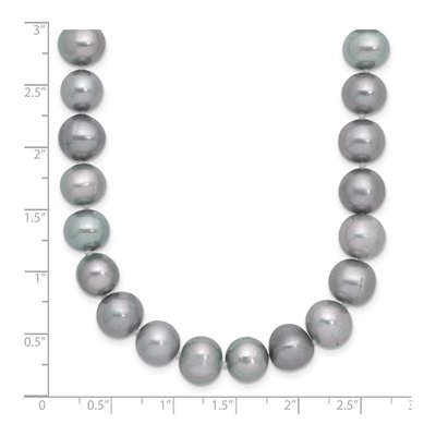Sterling Silver Grey Freshwater Cultured Pearl Necklace – view 6