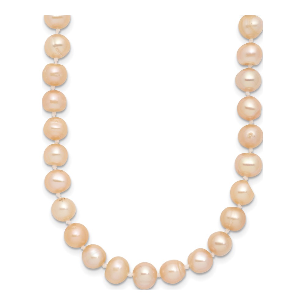 Sterling Silver Pink Freshwater Cultured Pearl Necklace