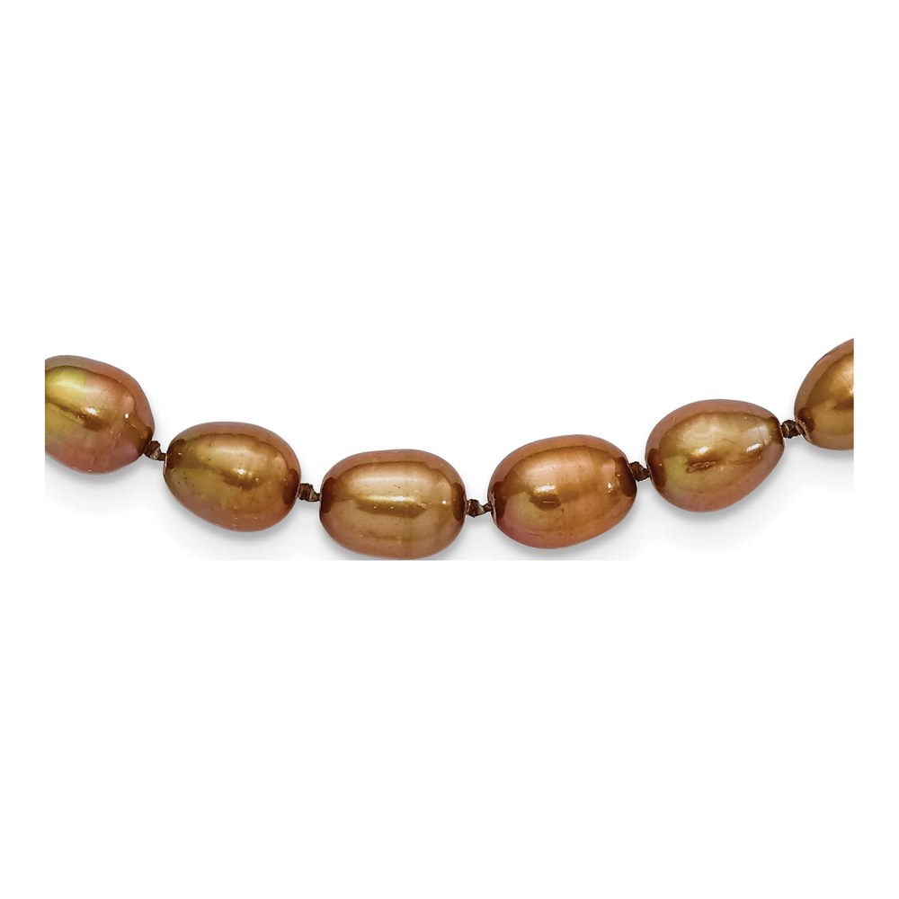 Sterling Silver Brown Freshwater Cultured Pearl Necklace