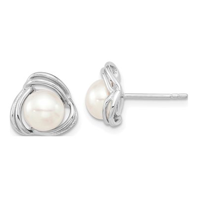Sterling Silver Pearl Necklace & Earring Set – view 3