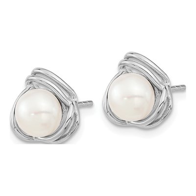 Sterling Silver Pearl Necklace & Earring Set – view 5
