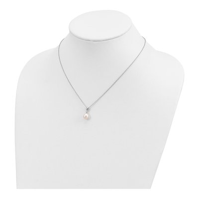 Sterling Silver Freshwater Pearl Necklace & Earring Set – view 6
