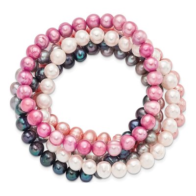 5-Pc Freshwater Pearl Stretch Bracelet Set – view 2