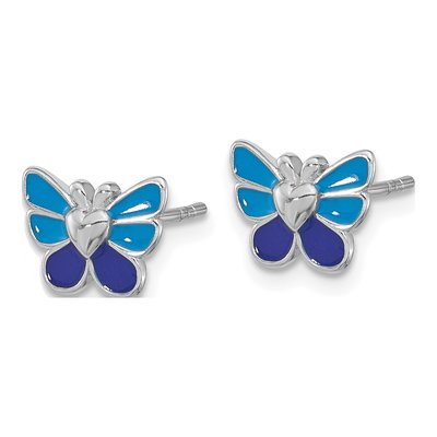 Girls' Sterling Silver Butterfly Earring, Ring & Pendant Set – view 4