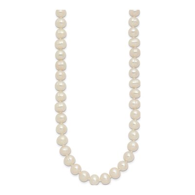 80in Endless Freshwater Pearl Necklace, White 6-7mm – view 3