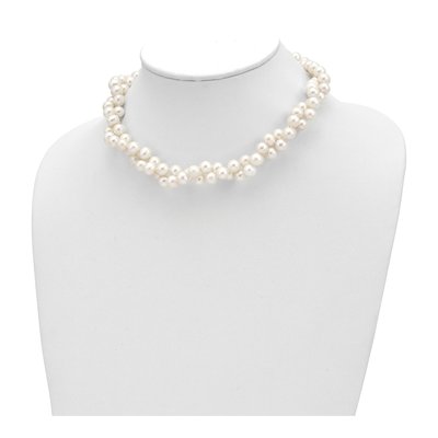 Sterling Silver Freshwater Cultured Pearl 2-Strand Necklace – view 4