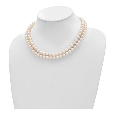 Sterling Silver Freshwater Cultured Pearl 2-Strand Necklace – view 6