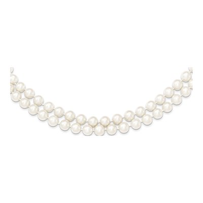 Sterling Silver Freshwater Cultured Pearl 2-Strand Necklace