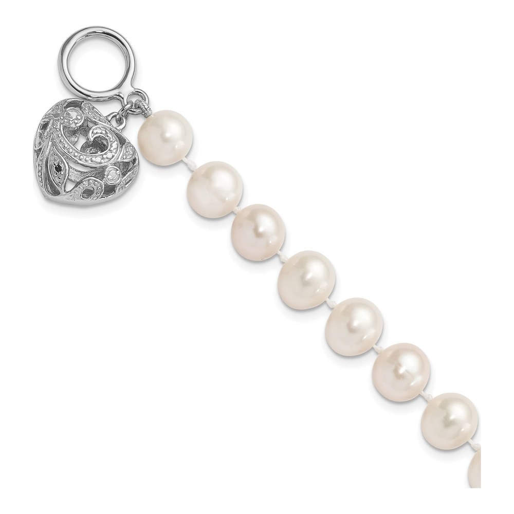 Sterling Silver Freshwater Cultured Pearl Toggle Bracelet