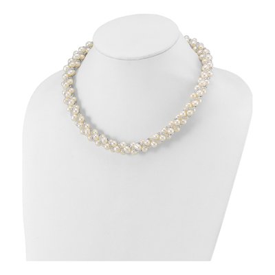 Sterling Silver Freshwater Pearl & Bead Necklace – view 5
