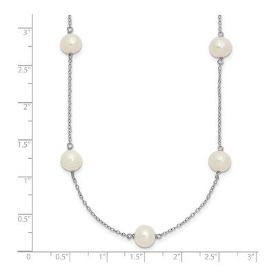 Sterling Silver Freshwater Cultured Pearl 9-Station Necklace – view 6