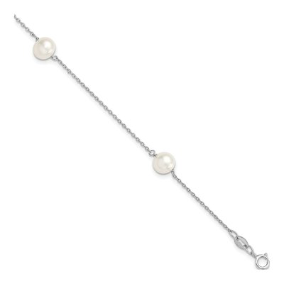 Sterling Silver Freshwater Cultured Pearl 3-Station Bracelet
