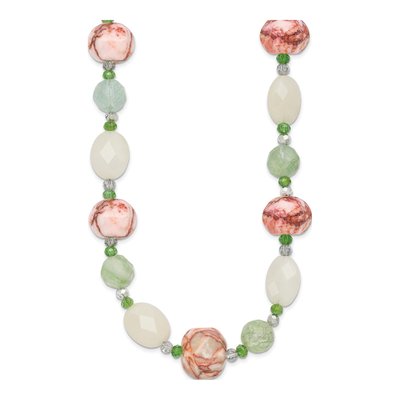 Sterling Silver Crystal Aventurine Jasper Necklace – view 3