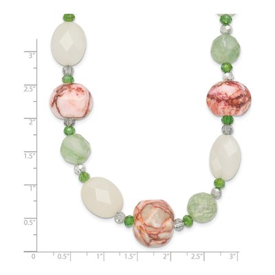 Sterling Silver Crystal Aventurine Jasper Necklace – view 4