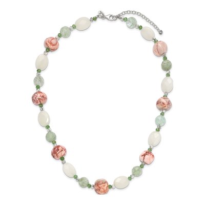 Sterling Silver Crystal Aventurine Jasper Necklace – view 6