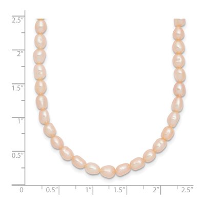 Sterling Silver Pink Freshwater Cultured Pearl Girls' Necklace – view 4