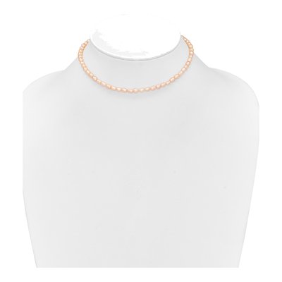 Sterling Silver Pink Freshwater Cultured Pearl Girls' Necklace – view 5
