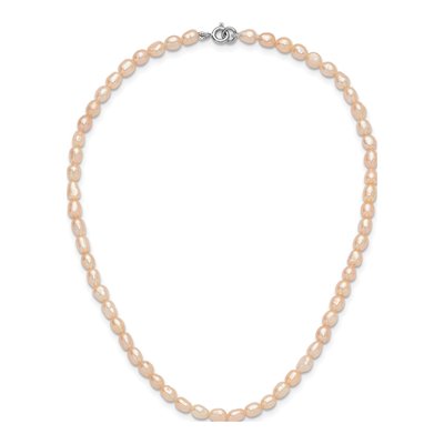 Sterling Silver Pink Freshwater Cultured Pearl Girls' Necklace – view 6