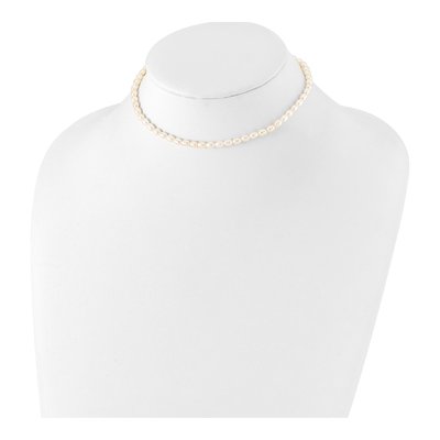 Sterling Silver Freshwater Cultured Pearl Girls' Necklace – view 4