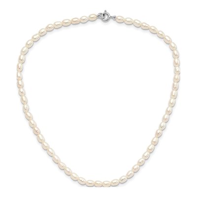 Sterling Silver Freshwater Cultured Pearl Girls' Necklace – view 5