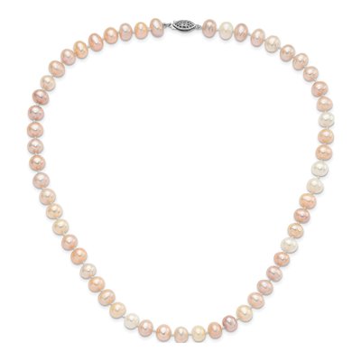 Sterling Silver Freshwater Cultured Pearl Multi-Color Necklace – view 4