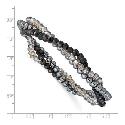 Sterling Silver Crystal Stretch Bracelet – view 4