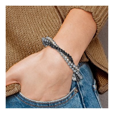Sterling Silver Crystal Stretch Bracelet – view 5