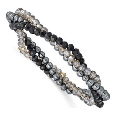 Sterling Silver Crystal Stretch Bracelet