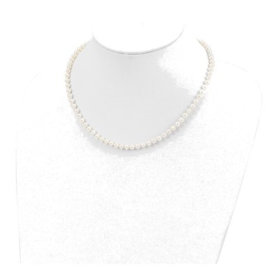 Sterling Silver Freshwater Cultured Pearl Near-Round Necklace – view 3