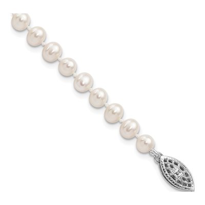 Sterling Silver Freshwater Cultured Pearl Near-Round Bracelet