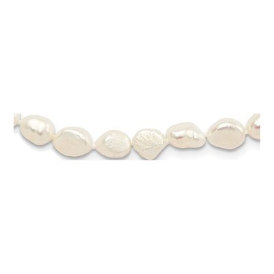64in White Baroque Freshwater Pearl Endless Necklace