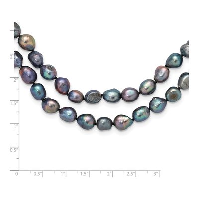 64" Black Baroque Freshwater Pearl Endless Necklace – view 4