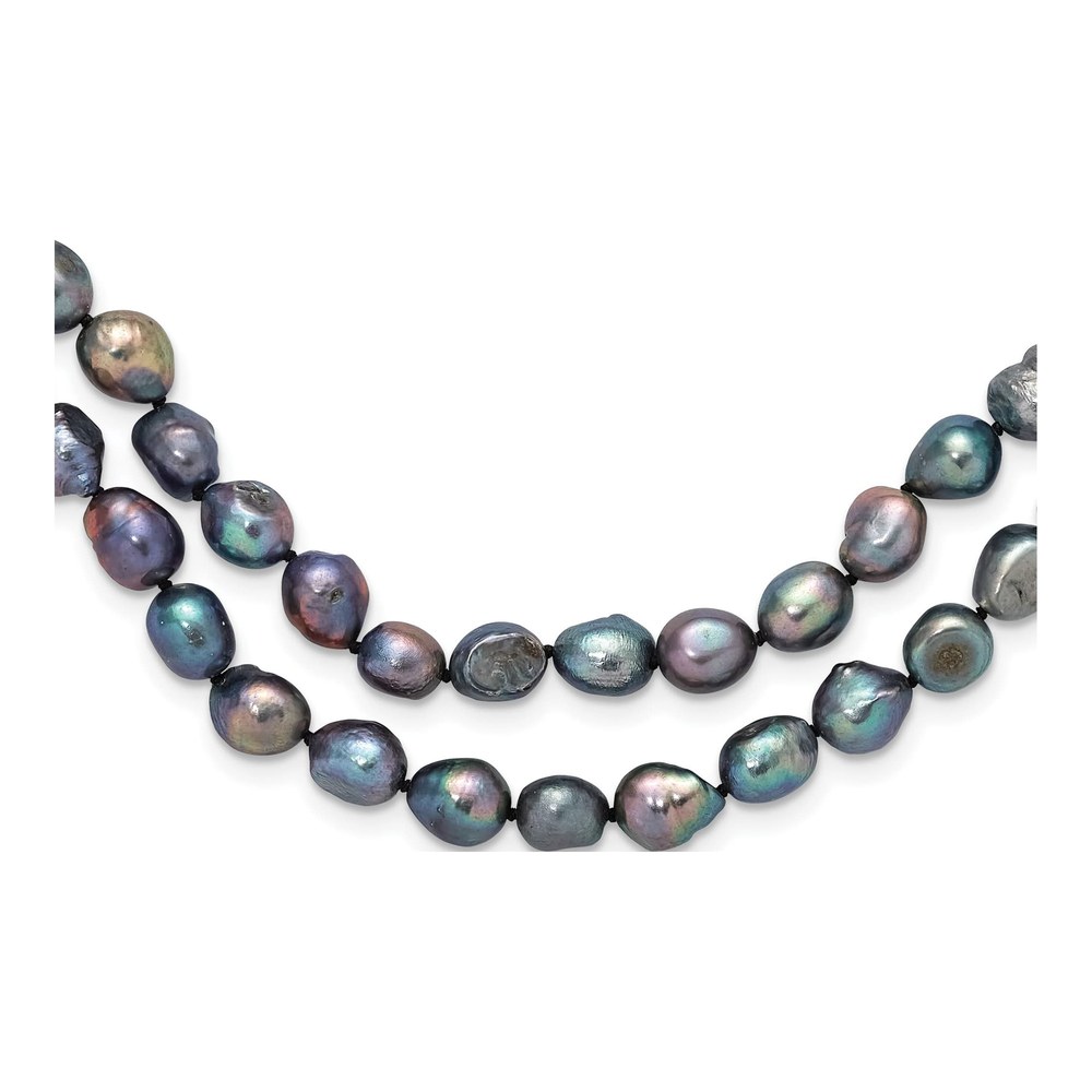 64" Black Baroque Freshwater Pearl Endless Necklace