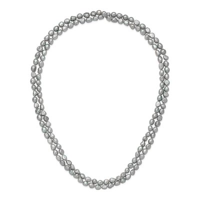64-Inch Grey Baroque Freshwater Pearl Endless Necklace – view 7