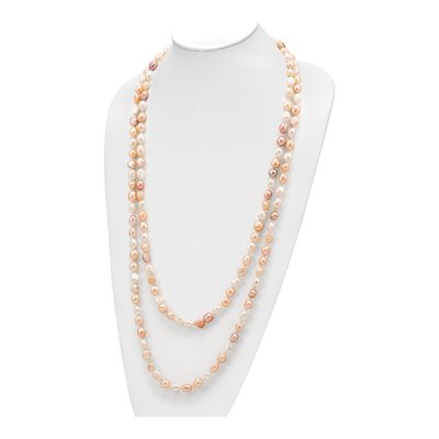 64in Multi-Color Baroque Freshwater Pearl Necklace – view 4