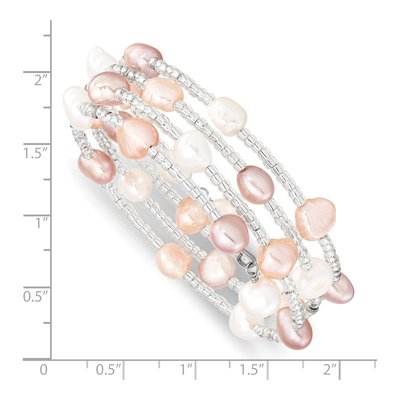 Multicolor Baroque Pearl Wrap Bracelet – view 3