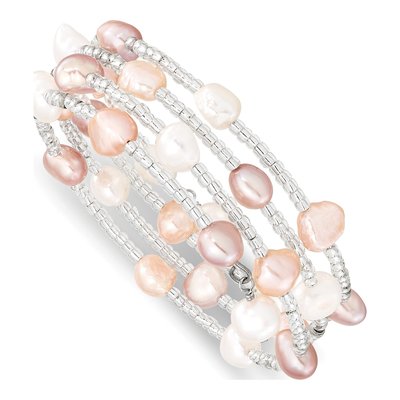 Multicolor Baroque Pearl Wrap Bracelet