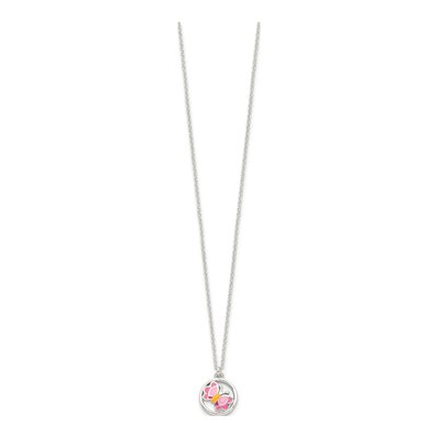 Girls' Sterling Silver Butterfly Earrings & Necklace Set – view 6