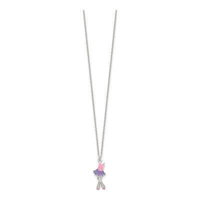 Girls' Sterling Silver Ballerina Necklace & Earring Set – view 6