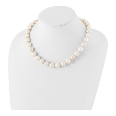 Sterling Silver Freshwater Cultured Pearl Near-Round Necklace – view 3
