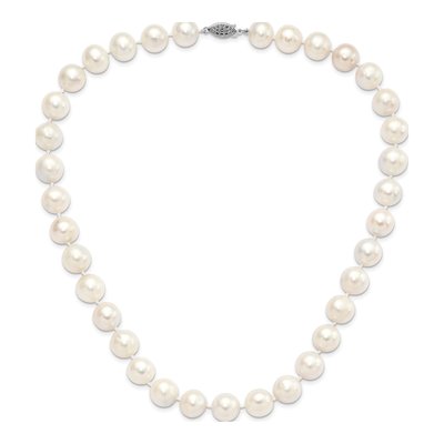 Sterling Silver Freshwater Cultured Pearl Near-Round Necklace – view 4