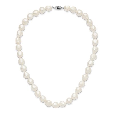 Sterling Silver Freshwater Cultured Pearl Baroque Necklace – view 5