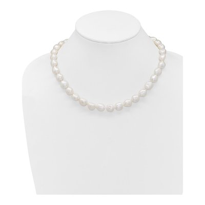 Sterling Silver Freshwater Cultured Pearl Baroque Necklace – view 3