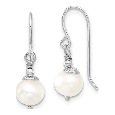 Sterling Silver Freshwater Pearl Necklace & Earring Set – view 2