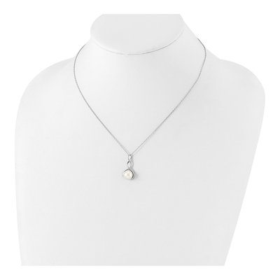 Sterling Silver Freshwater Pearl Necklace & Earring Set – view 4