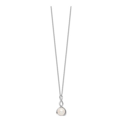 Sterling Silver Freshwater Pearl Necklace & Earring Set – view 5