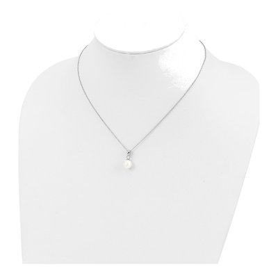 Sterling Silver Pearl Necklace & Earring Set – view 5