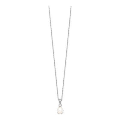 Sterling Silver Pearl Necklace & Earring Set – view 6