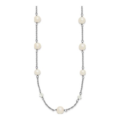 Sterling Silver Freshwater Cultured Pearl 5-Station Necklace – view 3